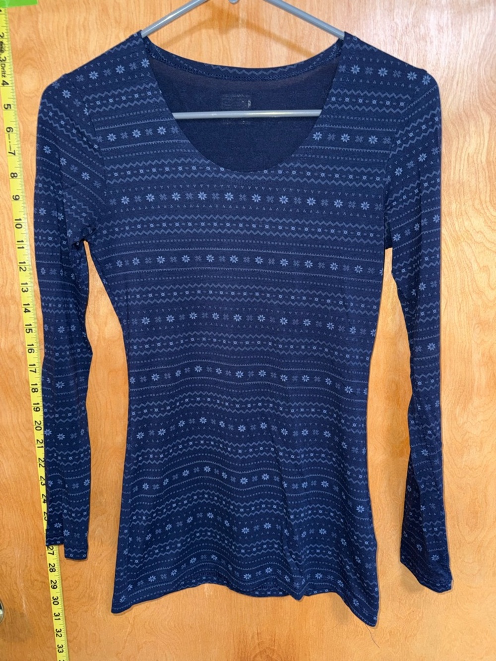 32 Degrees Heat Base Layer Navy Long-Sleeve Scoop Neck Knit Top